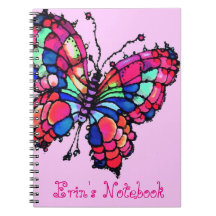 Personalised Beautiful Butterfly Notebook