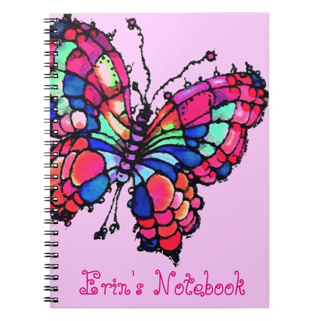 Personalised Beautiful Butterfly Notebook (Front)