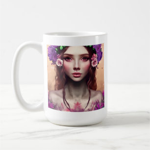 Personalised Beautiful Enchantress Fantasy AI Art Coffee Mug