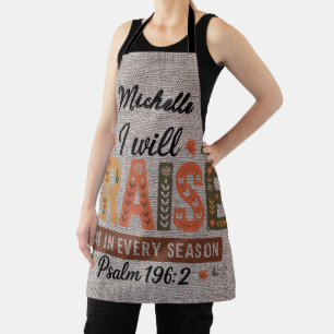Personalised Beautiful Fall/Thanksgiving Christian Apron