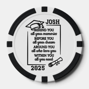Personalised Beautiful Graduation  Poker Chips