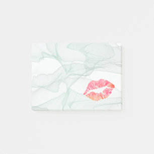 Personalised Beautiful Lips on marble Post-it Notes