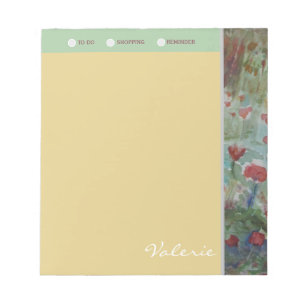 Personalised Beautiful Meadow Shopping List Notepad