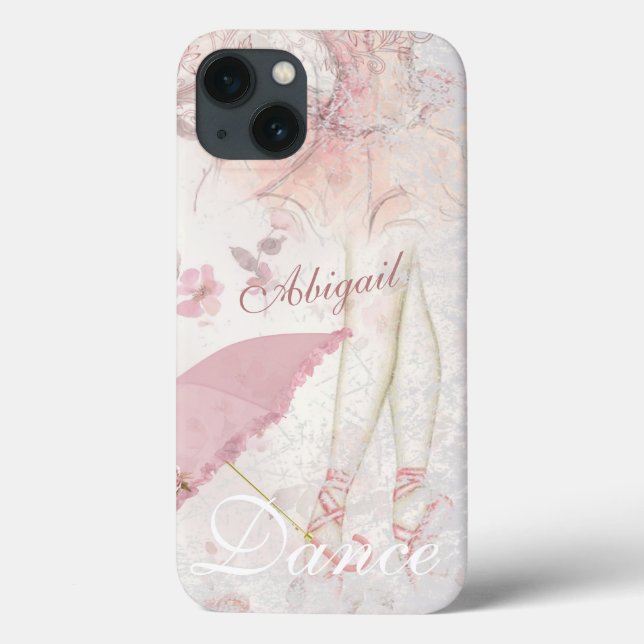 Personalised Beautiful Painted Ballerina Pink Tutu Case-Mate iPhone Case (Back)