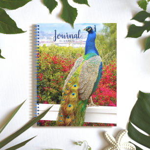 Personalised Beautiful Peacock Photo Journal