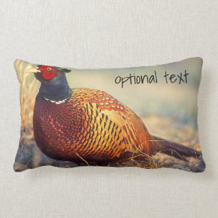 Personalised Beautiful Photograph of a Pheasant Lumbar Cushion