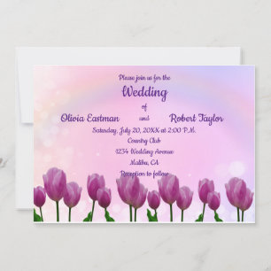 Personalised beautiful pink tulips wedding