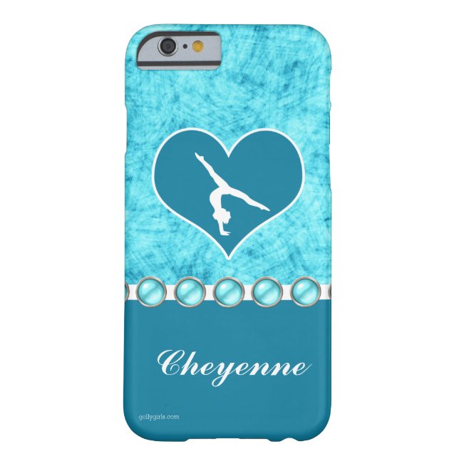 Personalised Beautiful Turquoise Gymnastics Case-Mate iPhone Case (Back)