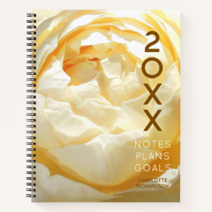 Personalised Beautiful Yellow Rose Photo Notebook