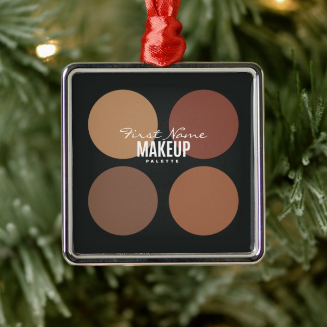 Personalised Beauty Makeup Palette Metal Ornament (Tree)