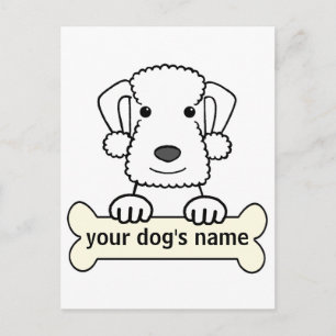 Personalised Bedlington Terrier Postcard