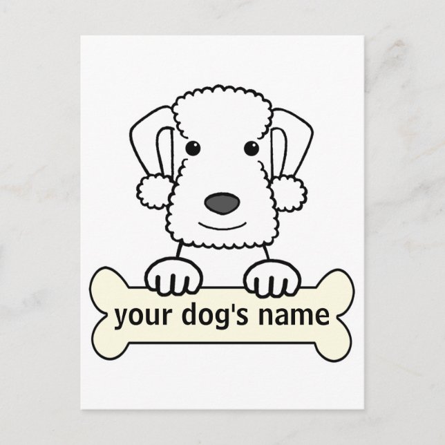 Personalised Bedlington Terrier Postcard (Front)