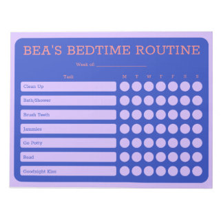 Personalised Bedtime 11" x 8.5" Notepad - 40 pages