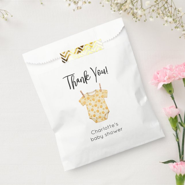 Personalised Bee Baby Shower Favour Bag (Sealed)