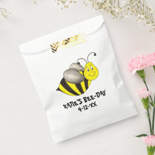 Personalised Bee Day Bees Bumblebee Birthday Party Favour Bag