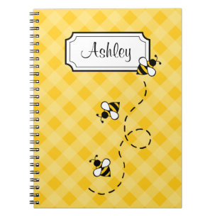 Personalised Bee School Office Notebook Gift