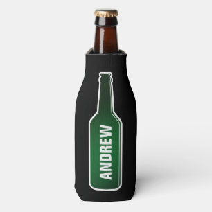 Personalised beer bottle cooler with custom name
