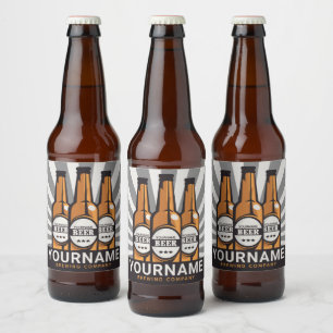 Personalised Beer Bottle Craft Brewing Company Label