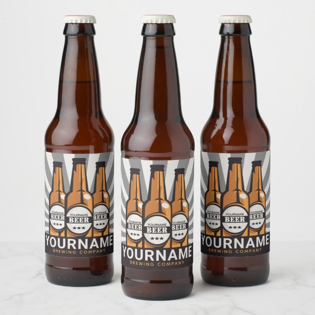 Personalised Beer Bottle Craft Brewing Company  Label (Bottles)