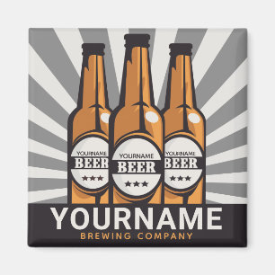 Personalised Beer Bottle Craft Brewing Company Magnet