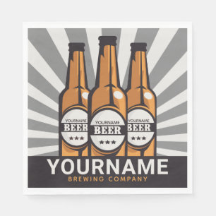 Personalised Beer Bottle Craft Brewing Company  Napkin