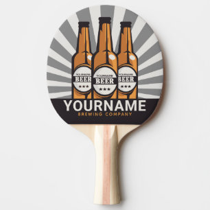 Personalised Beer Bottle Craft Brewing Company  Ping Pong Paddle