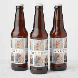 Personalised Beer Bottle Label   Grandpa Pictures