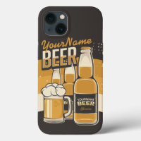 Personalised Beer Bottle Sudsy Mug Brewing Bar 