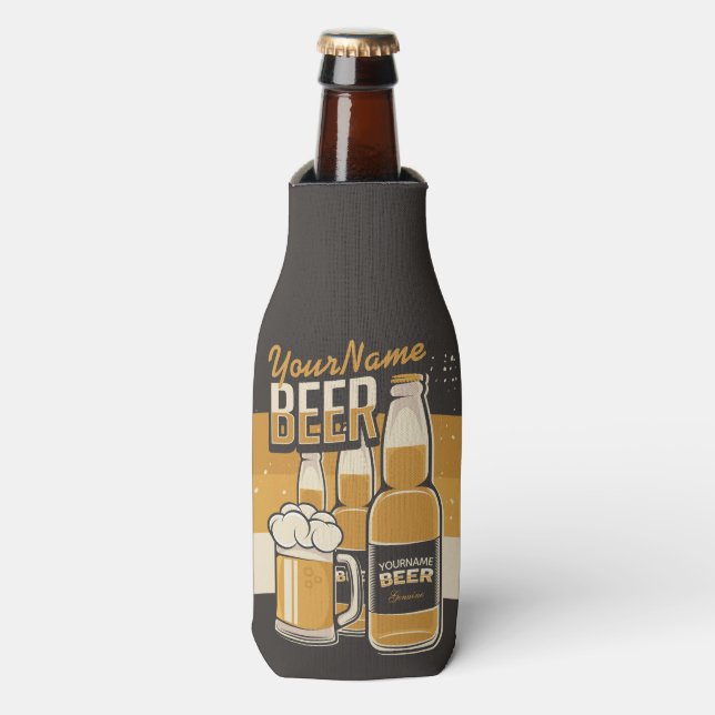 Personalised Beer Bottle Sudsy Mug Brewing Bar  Cooler (Bottle Front)