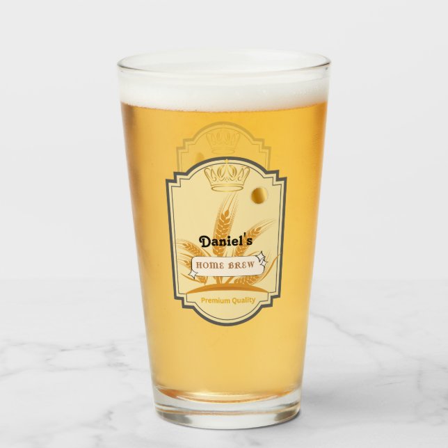 Personalised Beer Glass Cup (Front Filled)