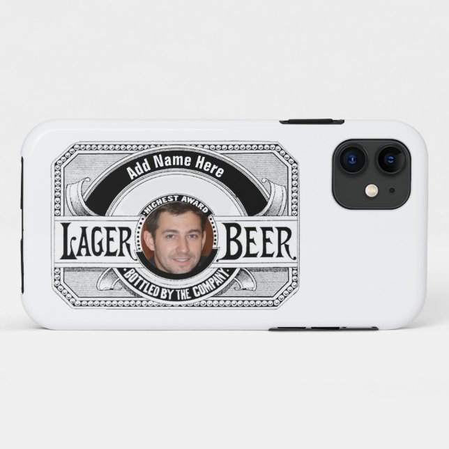 Personalised Beer Label Design iPhone 11 Case (Back (Horizontal))