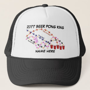 Personalised Beer Pong King Trucker Hat