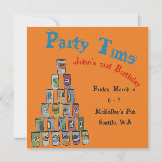 Personalised Beer Tower card (Front)