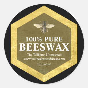 Personalised  Beeswax Label with Apiary Name