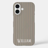 Personalised beige pinstripes