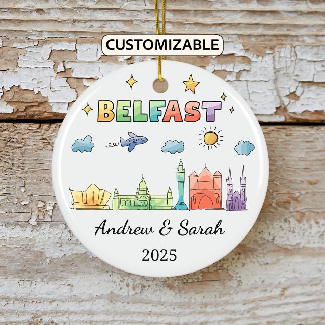 Personalised Belfast Ornament, Northern Ireland Ceramic Ornament (Creator Uploaded)