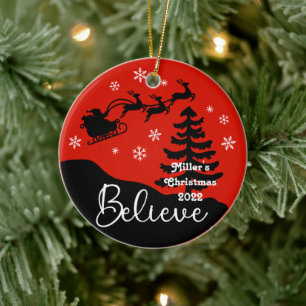 Personalised Believe Ceramic Ornament
