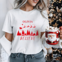 Personalised Believe Santa Sleigh Christmas match