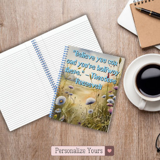 Personalised Believe You Can Inspirational Notebook