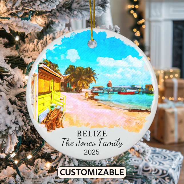 Personalised Belise Ornament, Central America Ceramic Ornament (Creator Uploaded)