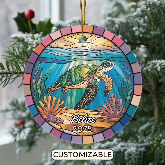 Personalised Belise Ornament, Sea Turtle Ceramic Ornament (Creator Uploaded)