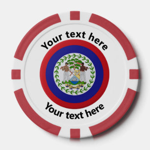 Personalised Belizean Game Night Poker Chip Gamble