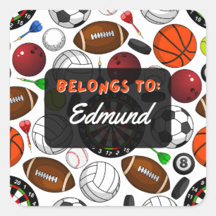 Personalised BELONGS TO Sport Sticker