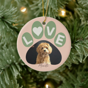 Personalised Beloved Fur Baby Paw Ceramic Ornament