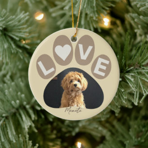 Personalised Beloved Fur Baby Paw Ceramic Ornament
