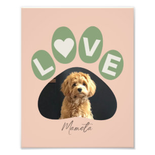 Personalised Beloved Fur Baby Paw Photo Print