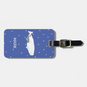 Personalised Beluga Whale Kids Birthday Party  Luggage Tag