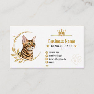 Personalised Bengal Cattery Modern Business Card