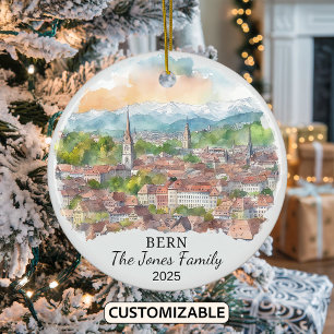 Personalised Bern Ornament, Switzerland Gift Ceramic Ornament