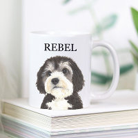 Personalised Bernedoodle Beverage Coaster